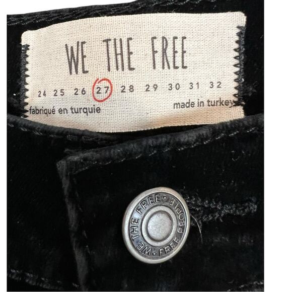 Free People We The Free Stella High-Rise Velvet Skinny Jeans Black - Picture 6 of 15